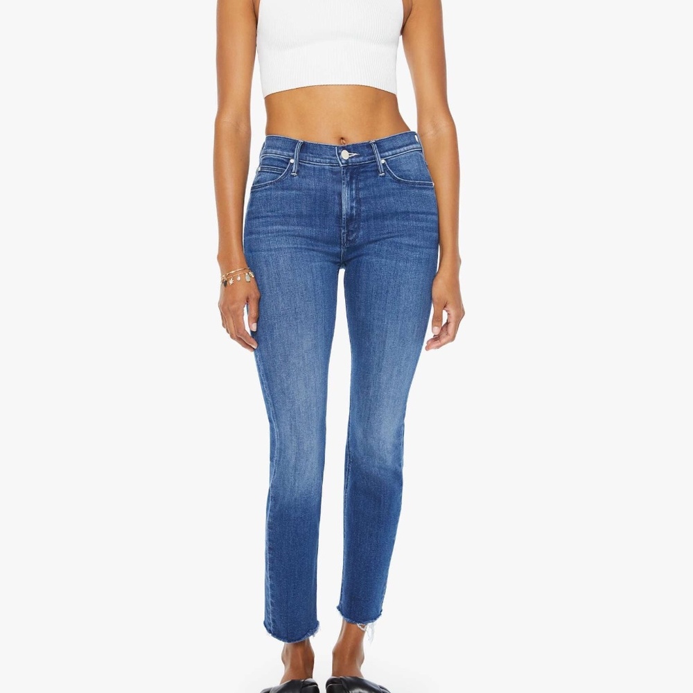 Mother Denim - Mid Rise Dazzler Ankle Fray - Size 24